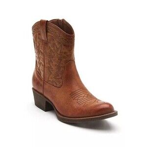 Coconuts by Matisse Pistol Western Cowboy Cognac Boots Size 6 Cowgirl Festival